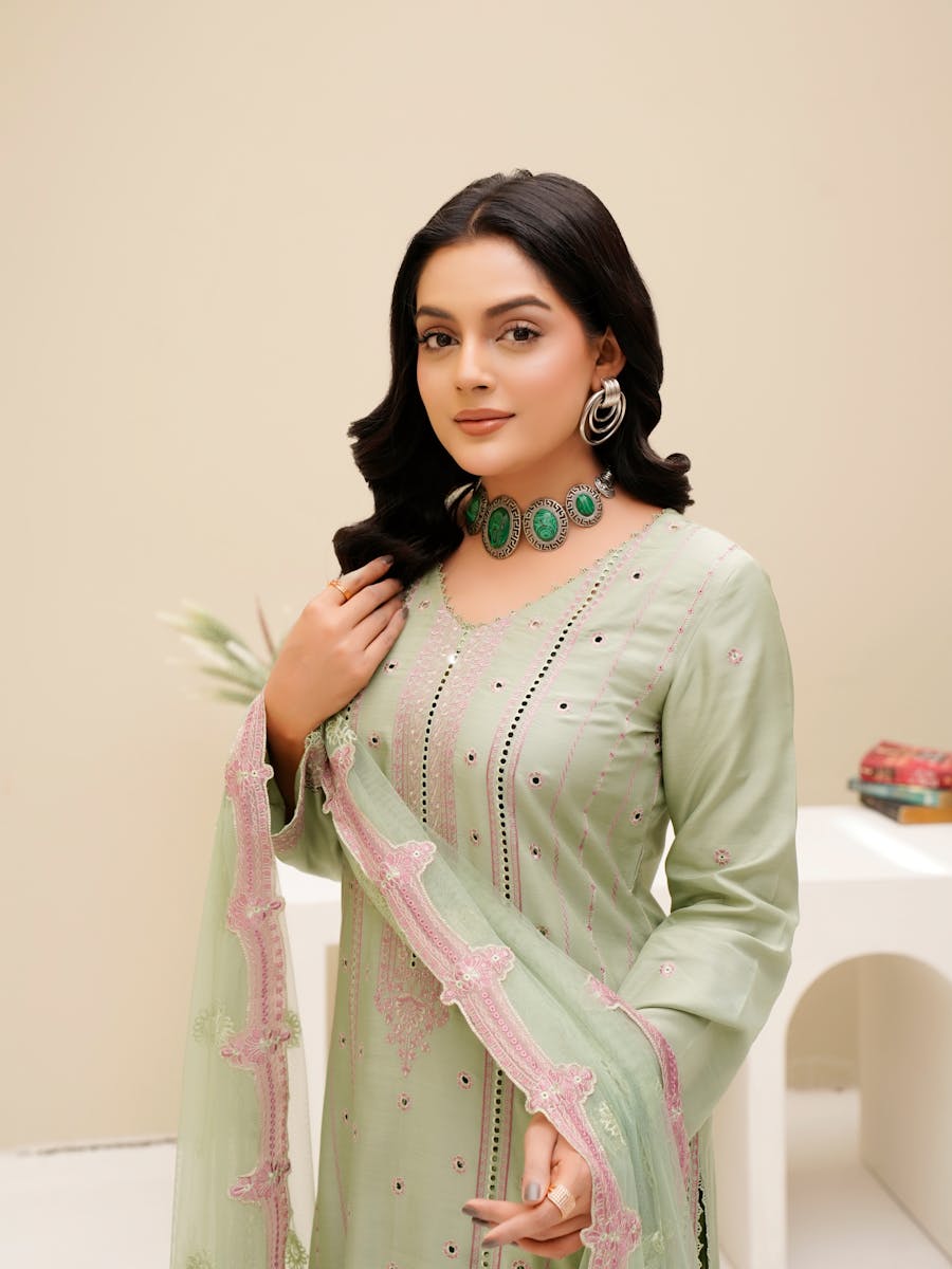 Semi formal Pakistani outfit by Silk and Stone