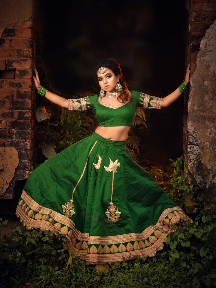 Emerald Anarkali outfit